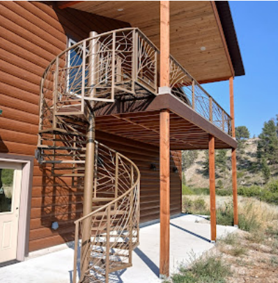 Custom metal spiral staircase
